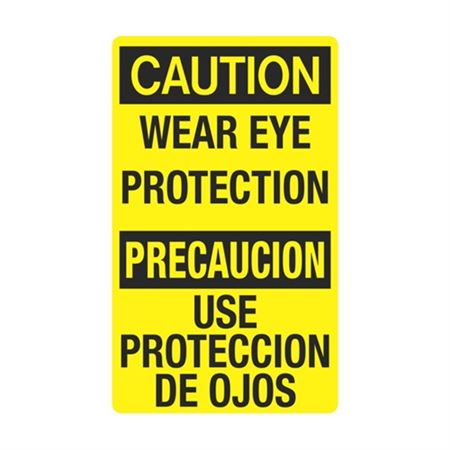 Wear Eye Protection / Use Proteccion De Ojos 12" x 20" Sign